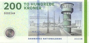 Danish Krone Banknote - 200 Kroner Front