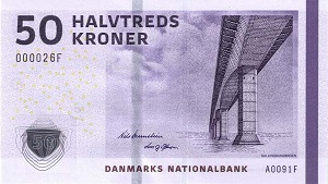 Danish Krone Banknote - 50 Kroner Front