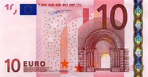 Euro Banknote - 10 Euro Front Version A