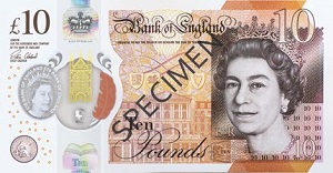 British Pound Sterling Banknote - 10 Pound Front