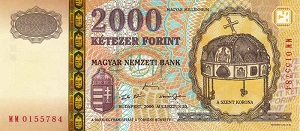 Hungarian Forint Banknote - 2000 Forint Front Version A