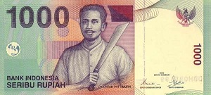 Indonesian Rupiah Banknote - 1000 Rupiah Front Version A