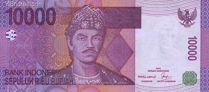 Indonesian Rupiah Banknote - 10000 Rupiah Front Version A