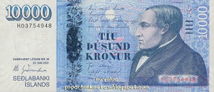 Icelandic Krona Banknote - 10000 Krona Front