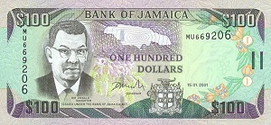 Jamaican Dollar Banknote - 100 Dollar Front Version A