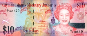 Cayman Islands Dollar Banknote - 10 Dollar Front