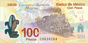 Mexican Peso Banknote - 100 Peso Front Version A