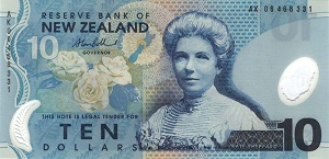 New Zealand Dollar Banknote - 10 Dollar Front Version A