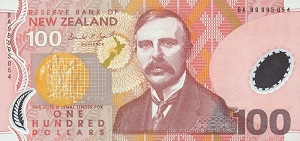 New Zealand Dollar Banknote - 100 Dollar Front Version A