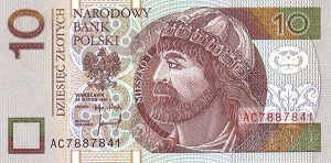 Polish Zloty Banknote - 10 Zloty Front Versio A