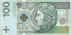Polish Zloty Banknote - 100 Zloty Front Version A