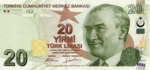 Turkish Lira Banknote - 20 Lira Front