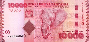 Tanzanian Shilling Banknote - 10000 Shilling Front