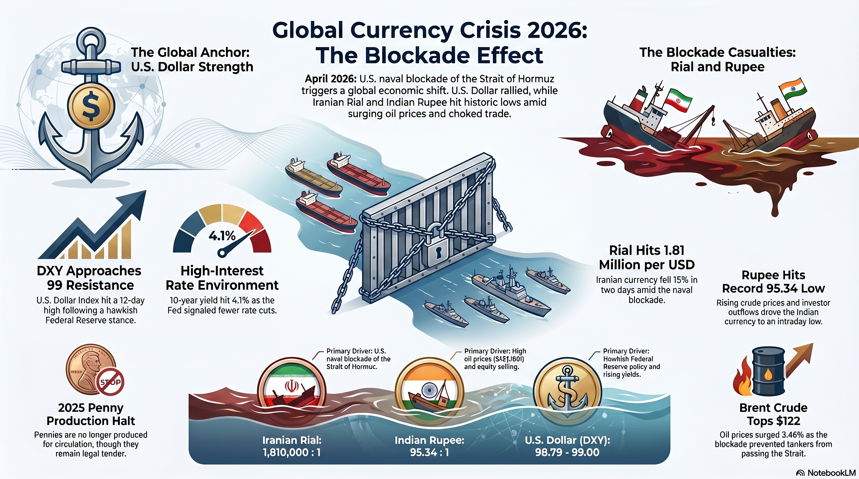 Blockade Effect on Global Currencies Infographic