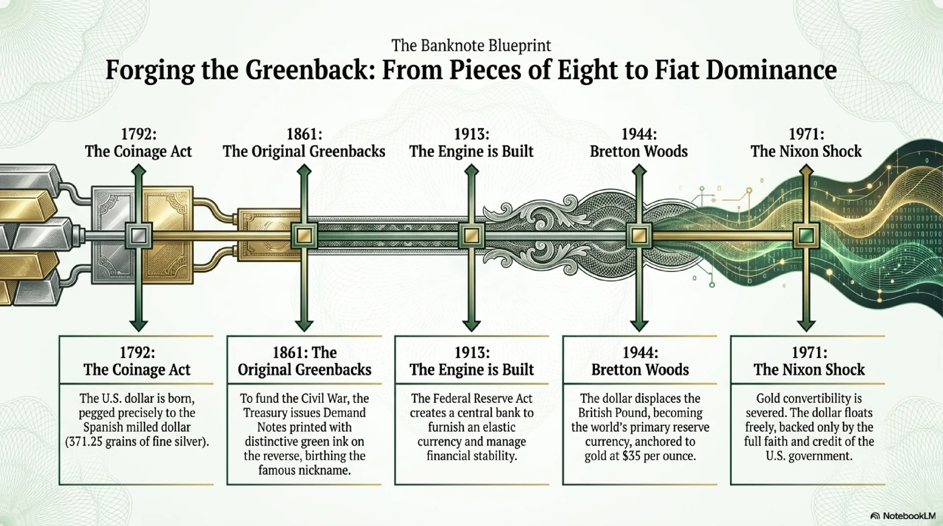 Forging the Greenback: From Pieces of Eight to Fiat Dominance