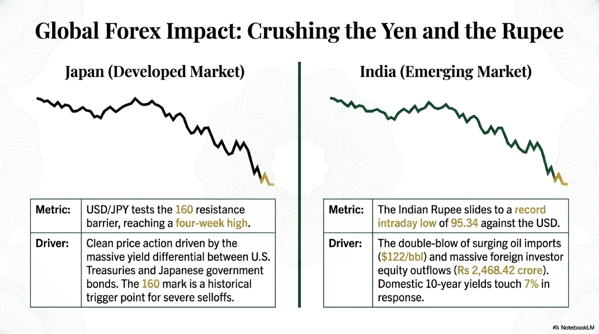 Global Forex Impact: Crushing the Yen and the Rupee