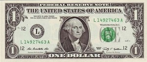 1 United States Dollar Bill