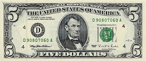 5 United States Dollar Bill