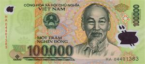 Vietnamese Dong Banknote - 100000 Dong Front