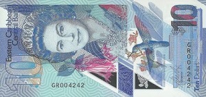 East Caribbean Dollar Banknote - 10 Dollar Front