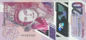East Caribbean Dollar Banknote - 20 Dollar Front