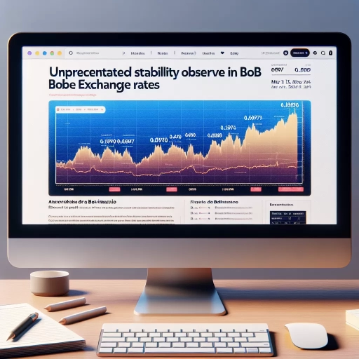 Unprecedented Stability Observed in BOB Exchange Rates