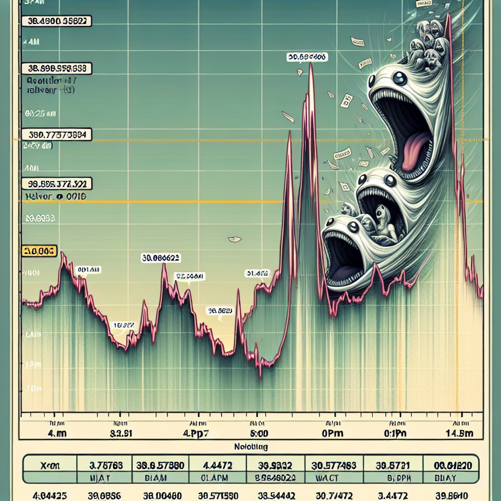 amatic Rise and Fall: XAG Exchange Rate Navigates Volatile Waters

One of the most riveting dramas in the financial markets unfolded in the exchange rate of XAG on April 17, 2024. The day started with a normal reaction pattern, but as the hours wore on, the silver-based currency took on a roller coaster ride like none other. 

The value of XAG displayed a typical behavior in the early trading hours, gradually escalating from 38.98635, slightly past midnight, to reach 39.43840 by 4:25 AM. But the market peace was not long-lasting. At around 8:40 AM, a sudden surge shocked the market as the rate rocketed up to 39.64478, shaking investors to their core. The steep rise was not sustainable, and within an hour, the rate began to tumble, descending to 39.57731 by 9:55 AM. 

Suppose we dissect the day based on seasonal factors. We observe the peak occurring in the morning trading hours, especially when European markets open. Shortly after the peak, there is an evident decrease in the XAG rate, heightening the need for caution among investors.

The volatility didn