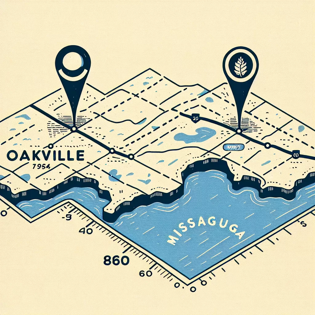 how far is oakville from mississauga