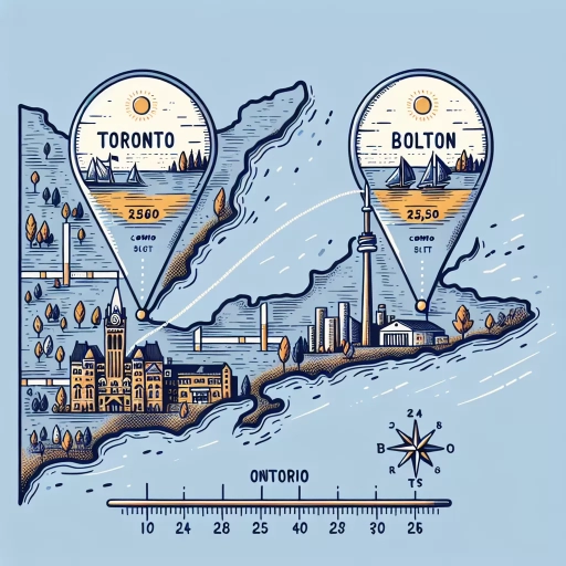 how far is bolton ontario from toronto