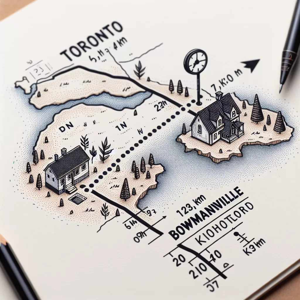how far is bowmanville from toronto