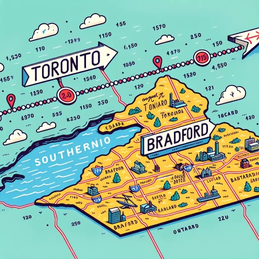 how far is bradford ontario from toronto