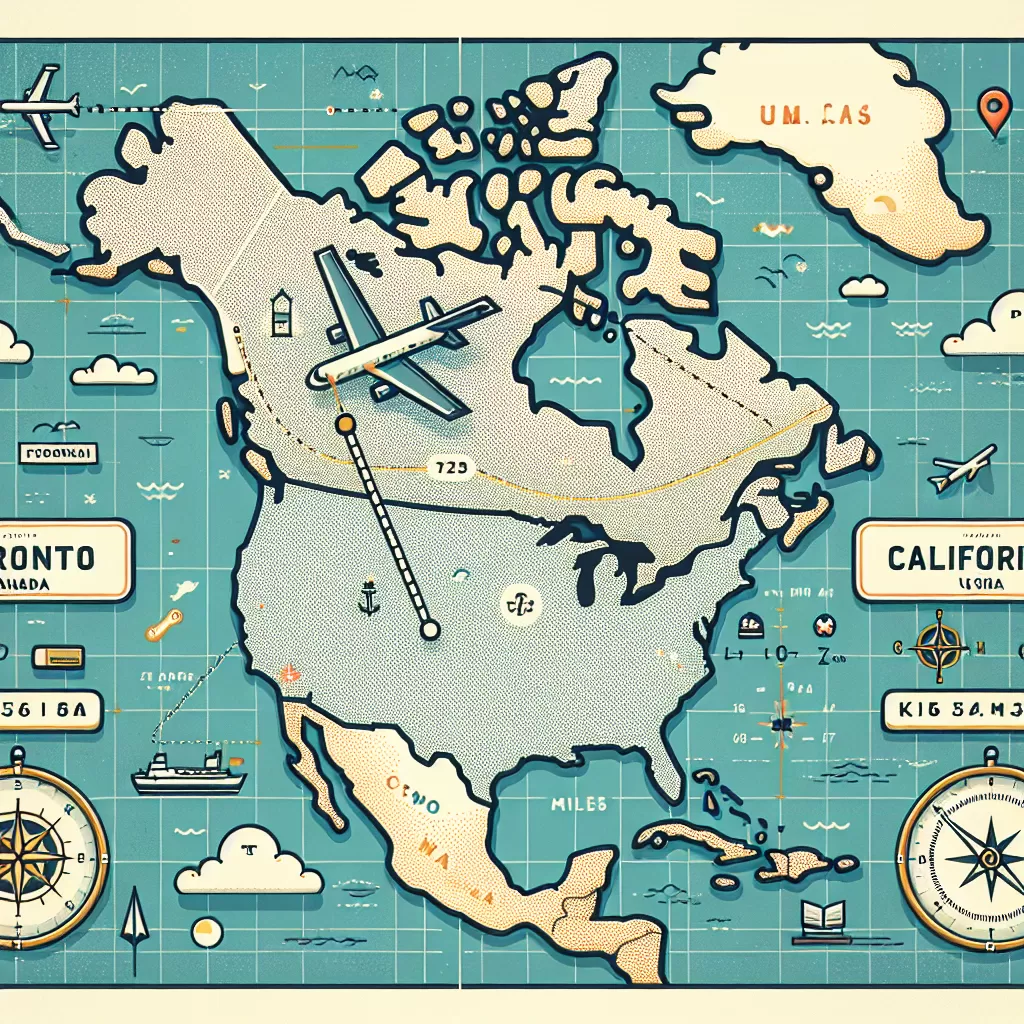 how far is california from toronto by plane