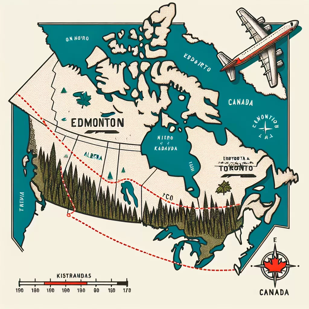 how far is edmonton from toronto by plane