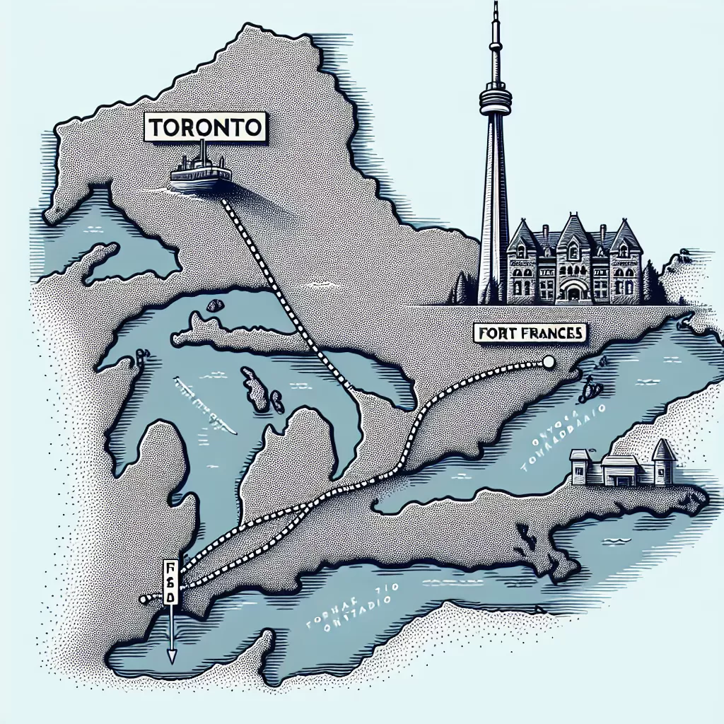 how far is fort frances from toronto