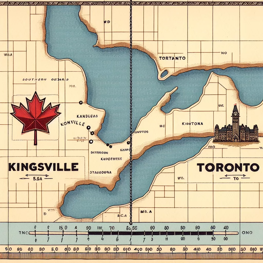 how far is kingsville ontario from toronto