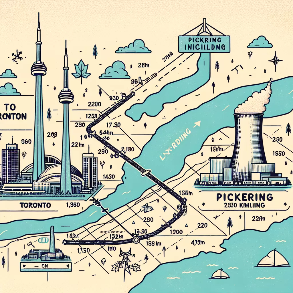 how far is pickering from toronto