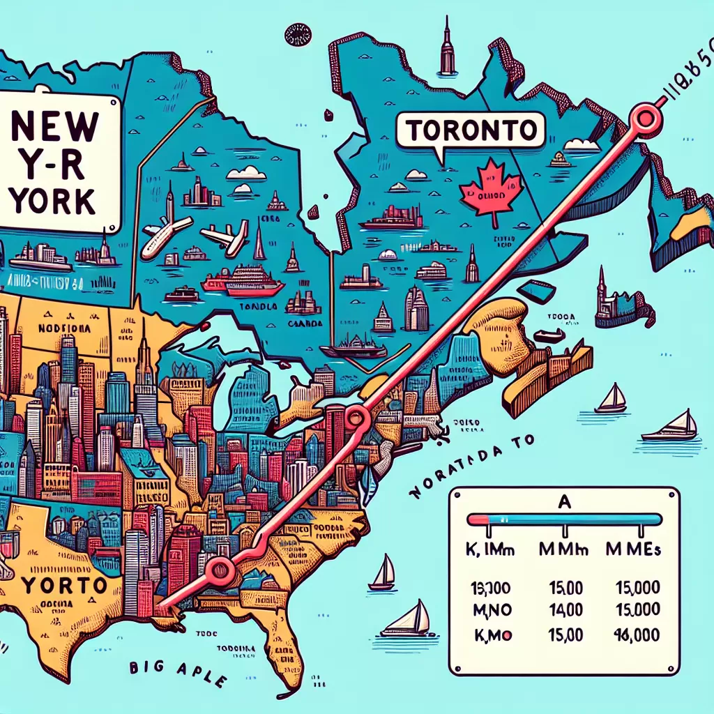 how far is the big apple from toronto
