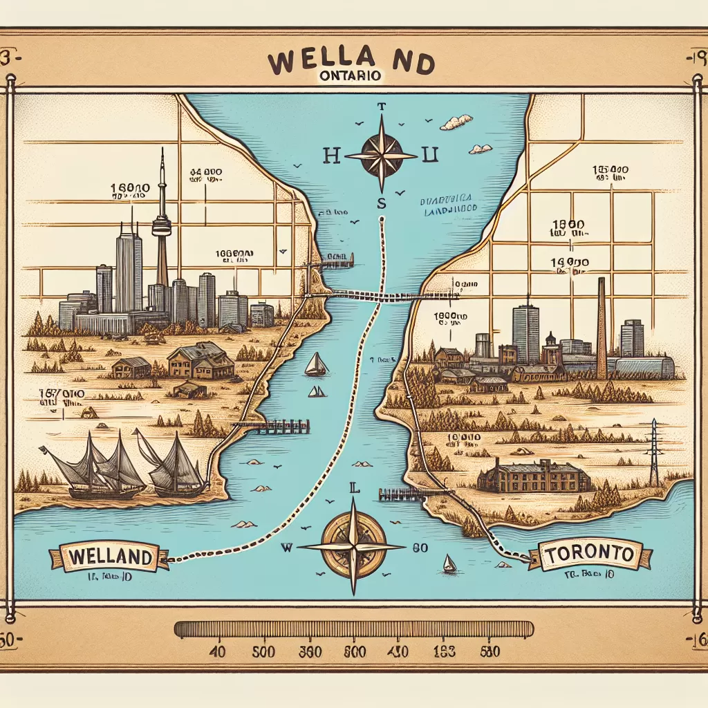 how far is welland ontario from toronto