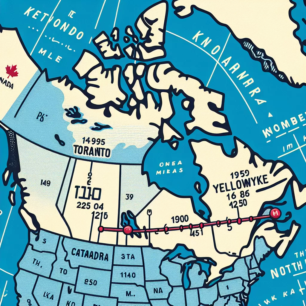 how far is yellowknife from toronto