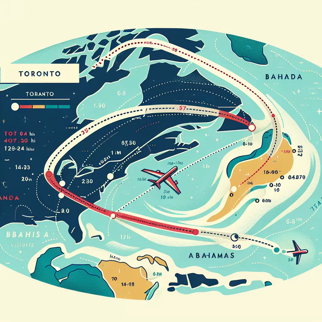 how long is flight from toronto to bahamas