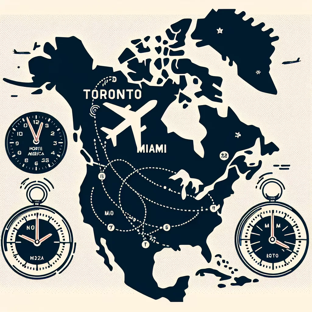 how long is the flight from toronto to miami