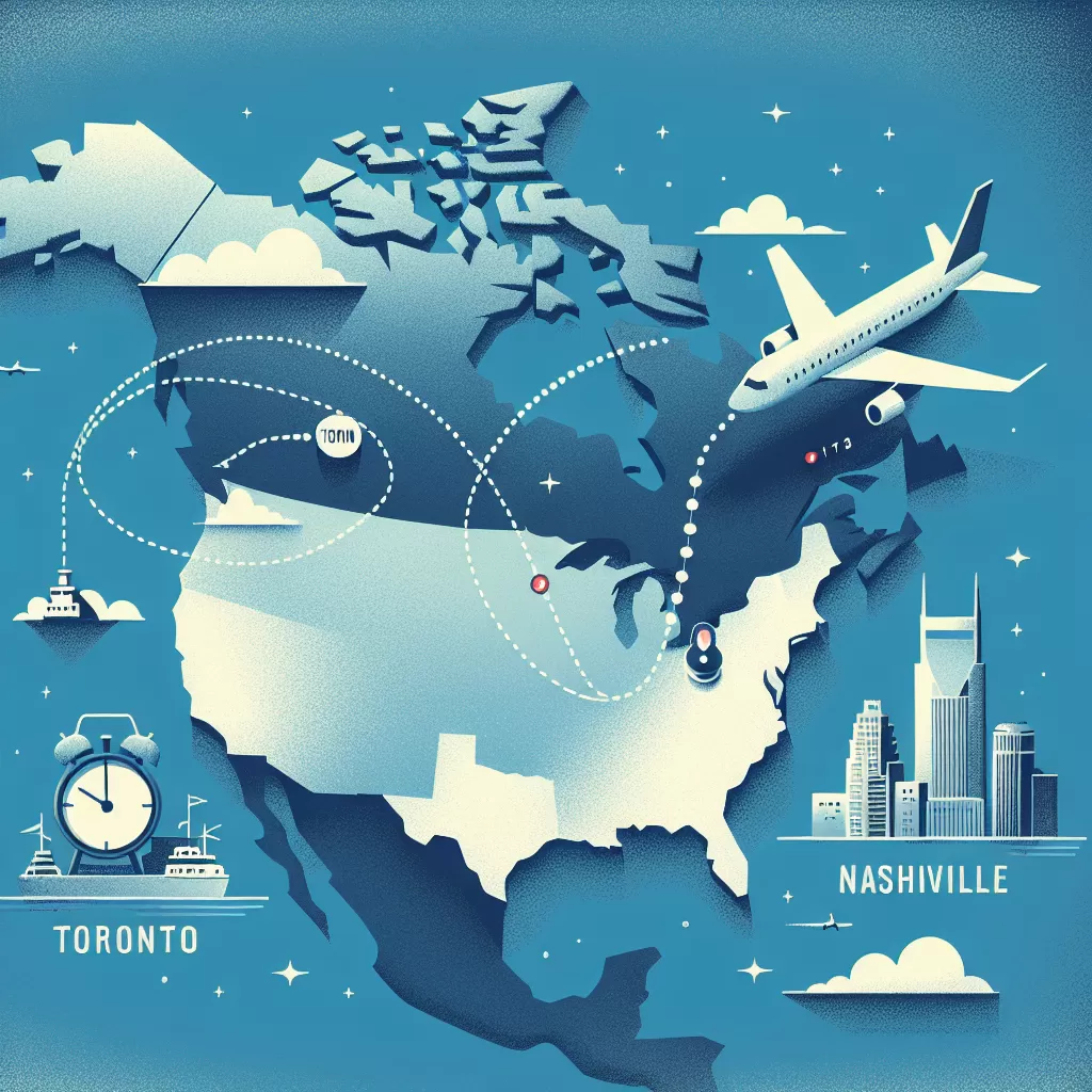 how long is the flight from toronto to nashville