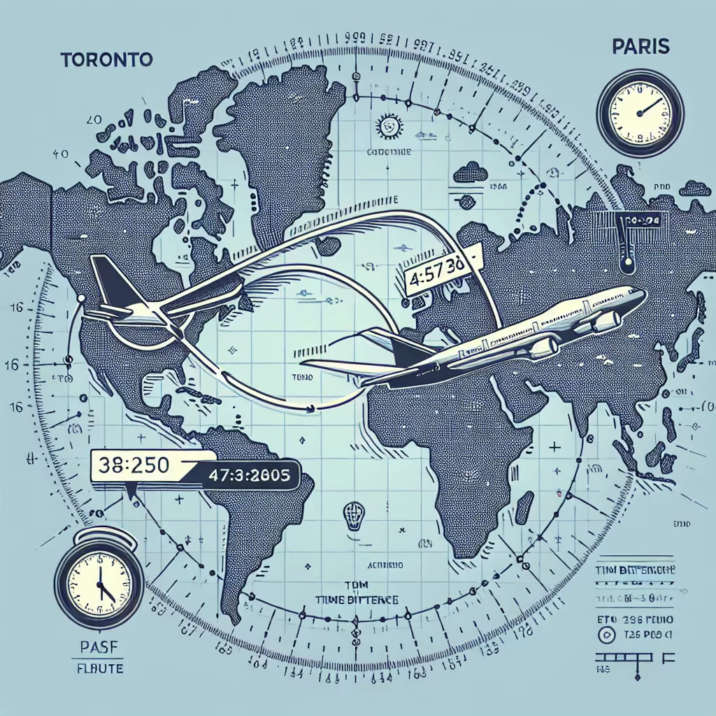how long is the flight from toronto to paris