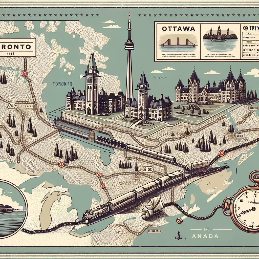 how long is the train ride from toronto to ottawa