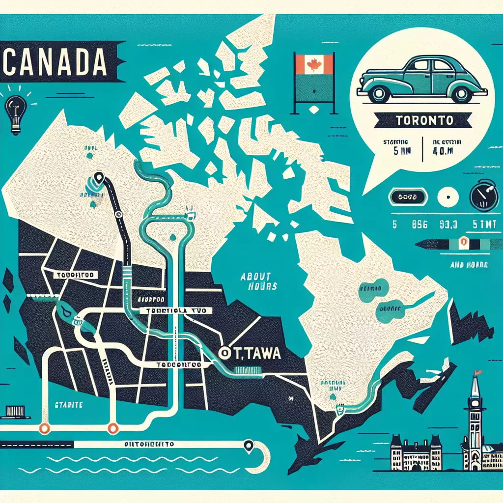 how many hours from toronto to ottawa by car