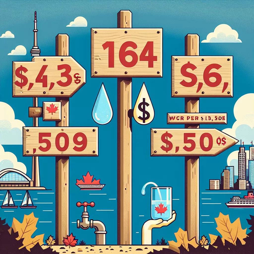 how much does water cost in toronto
