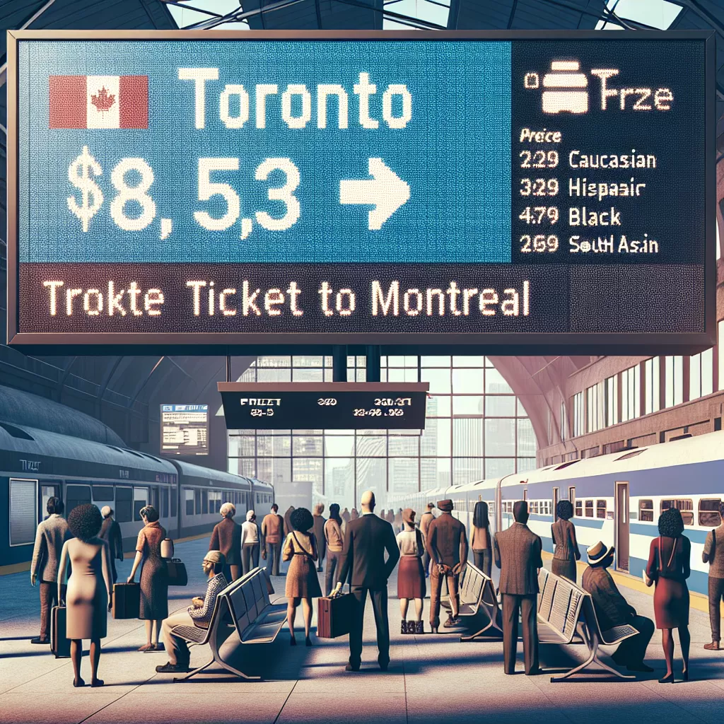 how much is a train from toronto to montreal