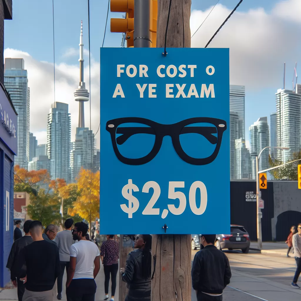how much is eye exam in toronto