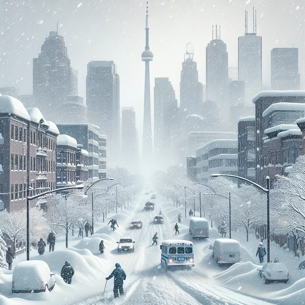how much snow fell in toronto