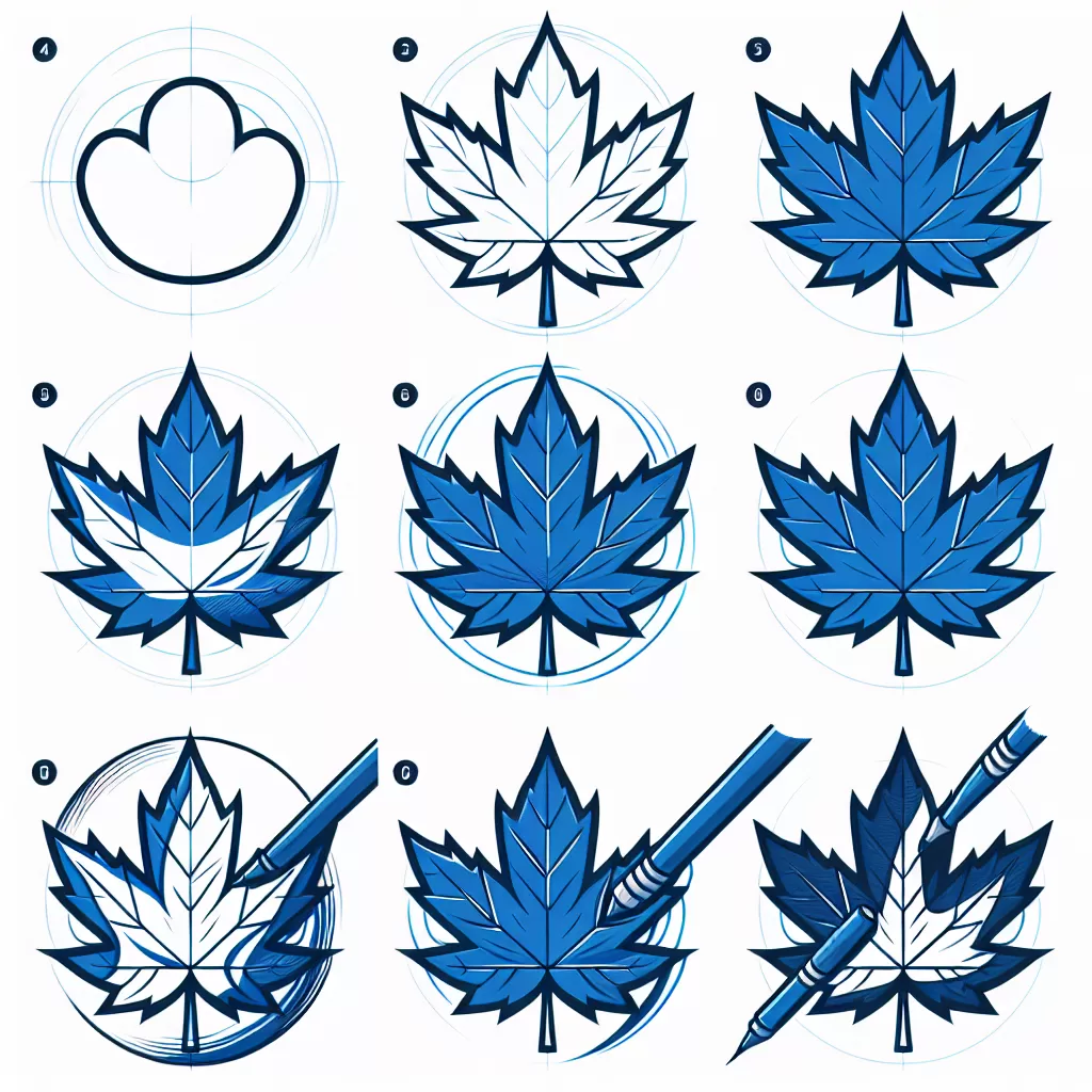 how to draw the toronto maple leafs logo